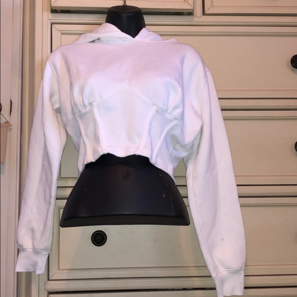 Cropped workout sweatshirt